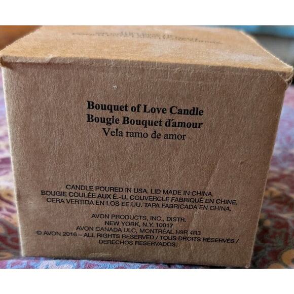 Avon Candle Bouquet Of Love 2016 Scented 3-wick 11 oz Glass Jar - Picture 3 of 5